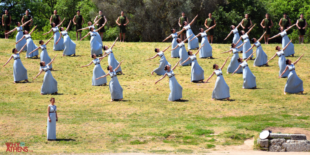 Olympic flame at ancient Olympia why athens