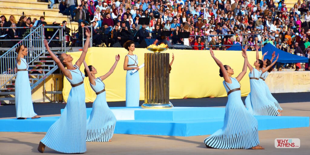 Athens Greece Olympic Flame Panathenaic