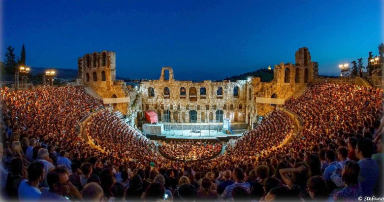 Odeon Herodes Atticus Athens Epidaurus Festival Crowds