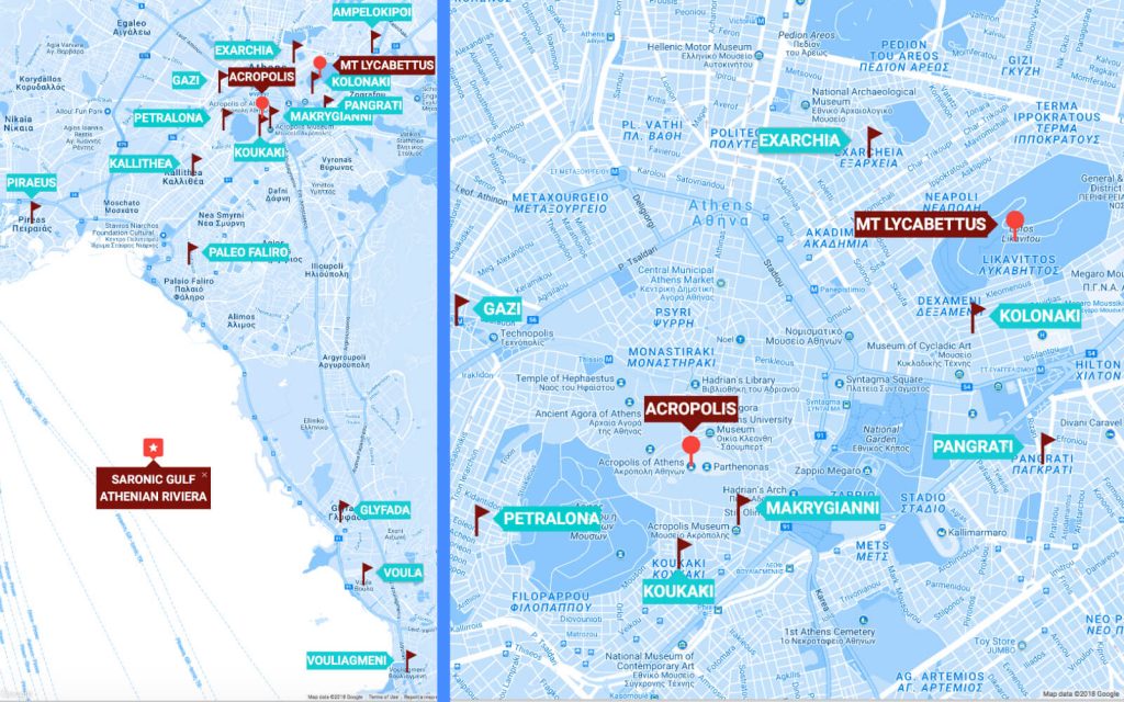 Property in Athens Greece Map Suburbs