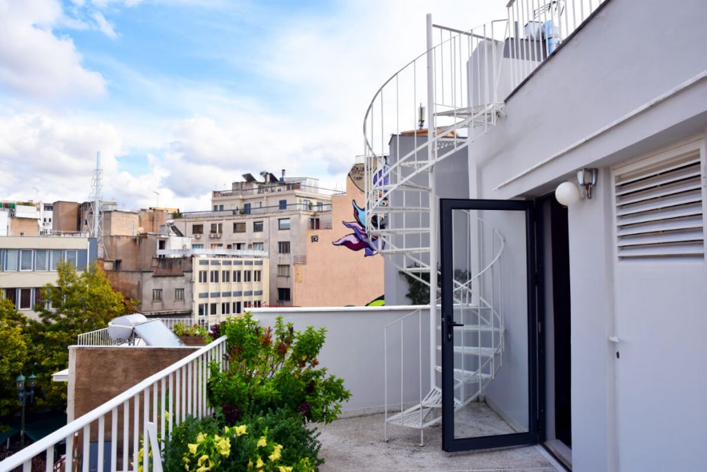 Property in Athens Rooftop Staircase