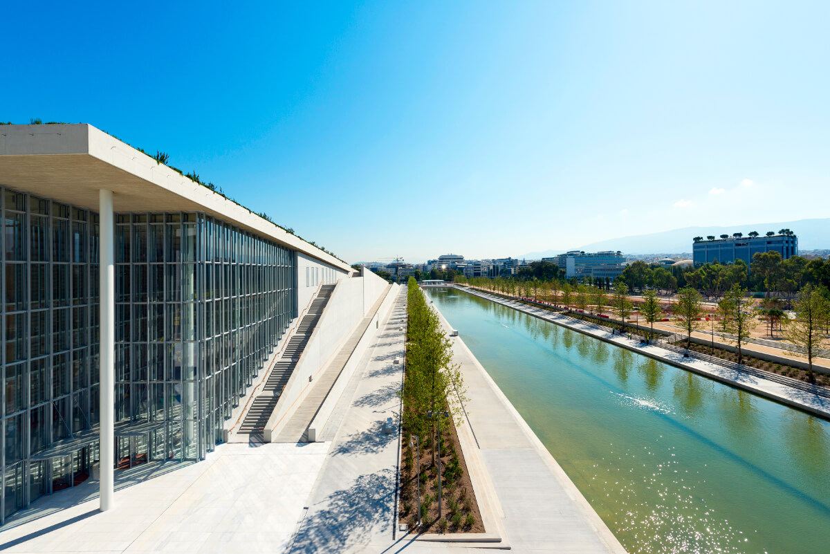 Stavros Niarchos Center Athens Canal Shot