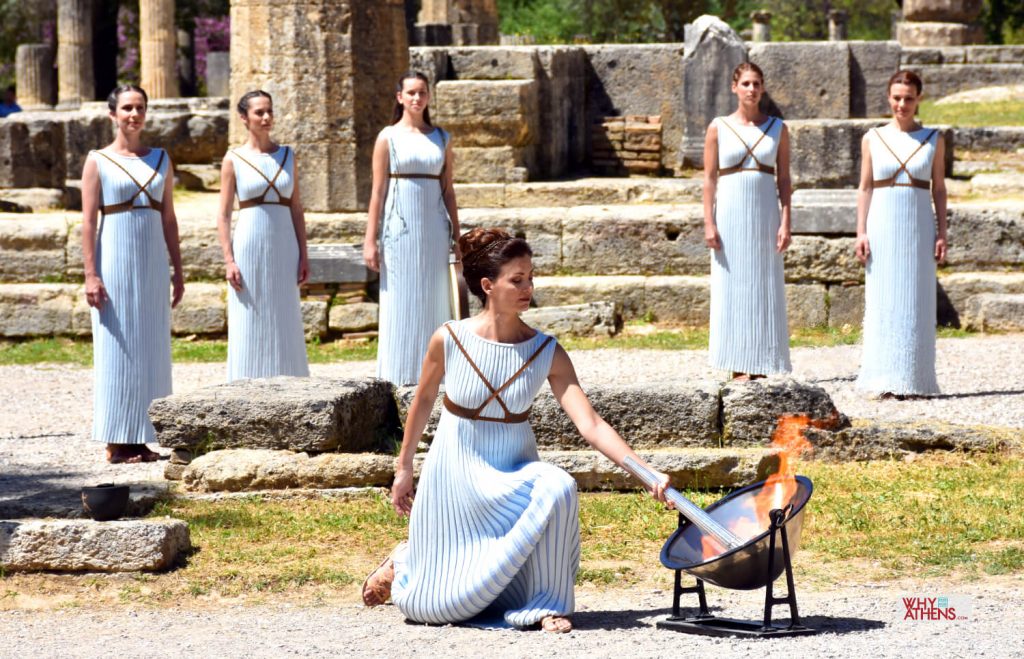 Olympic Flame Ancient Olympia